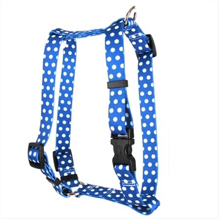 Navy Polka Dot Roman Harness - Small/Medium